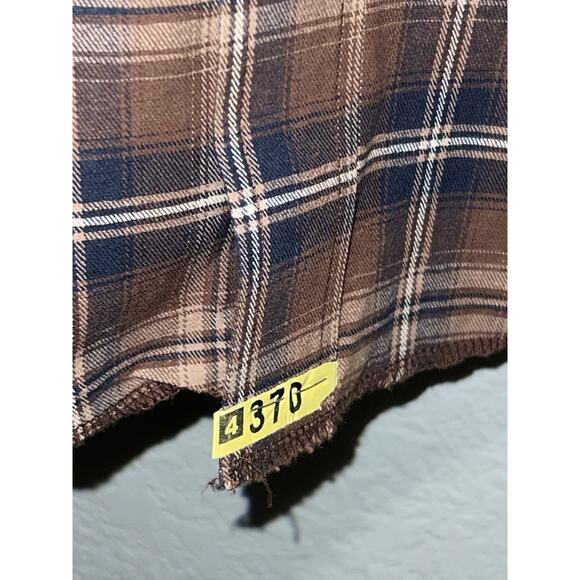 Wrangler Western Shirt Men's M Brown Brushpopper Pearl Snap Thick Canvas - Picture 3 of 9